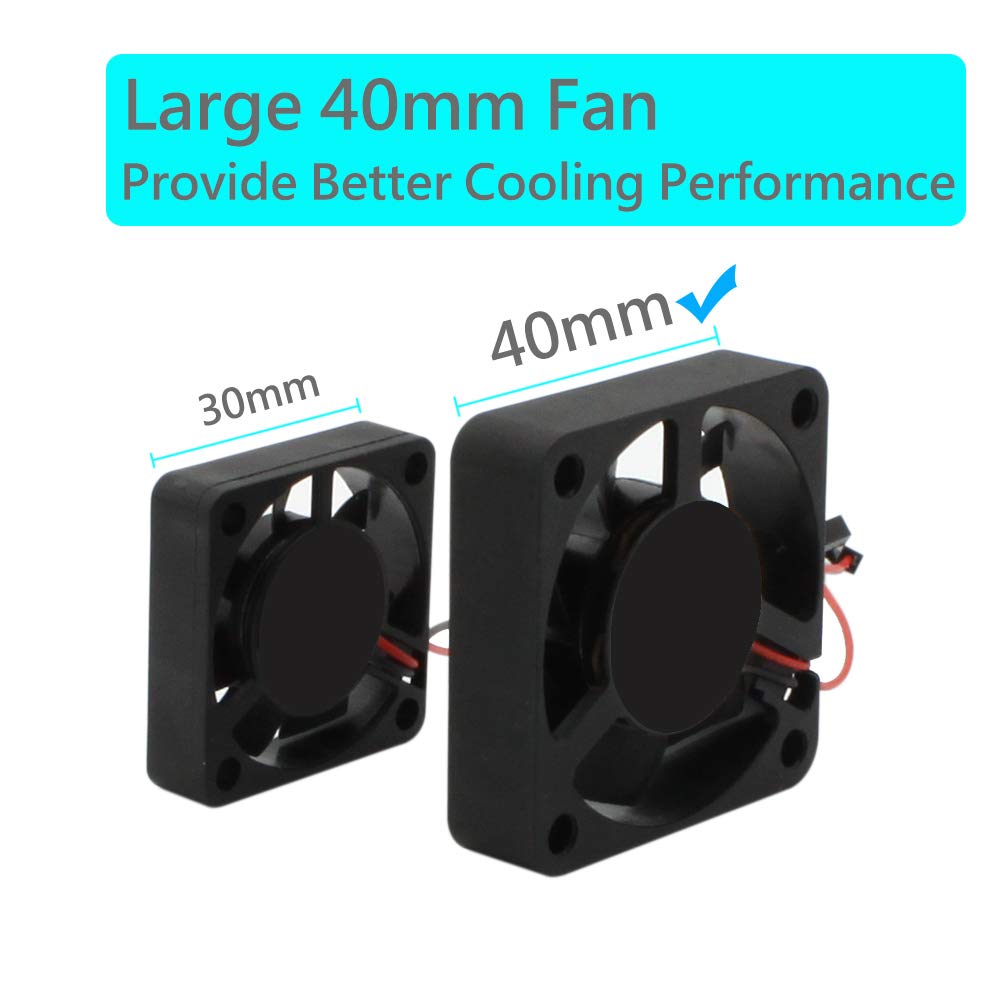 Case for Raspberry Pi 4, ABS Pi 4 Case with Cooling Fan, Pi 4 Heatsink, Simple Removable Top Cover for Pi 4 Model B/ 4B