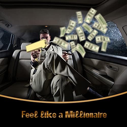 RUVINCE Money Gun Shooter Money Gun for Movies That Look Real, Prop Gun Make it Rain, Handheld Cash Gun for Game Movies Party