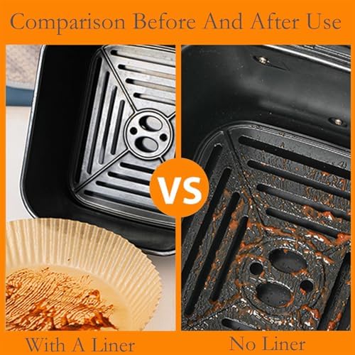 300 PCS Air Fryer Liners Disposable, 8.1 * 5.1 inch Air Fryer Paper Fit 2-Basket 8-10QT Ninja Dual, Food Grade Air Fryer Accessories Baking Paper for Ninja DZ201,DZ401,DZ550,SL401