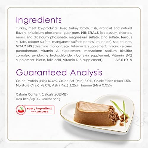 Purina Fancy Feast Gourmet Pate Wet Cat Food, Petites Tender Turkey Entree - (Pack of 12) 2.8 oz. Tubs