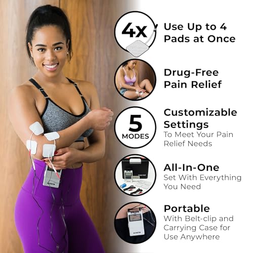 TENS 7000 Digital TENS Unit with Accessories - Muscle Stimulator Machine for Back Pain Relief, Sciatica, Neck, Nerve, Shoulder, Hip, Elbow, Muscle Pain Relief
