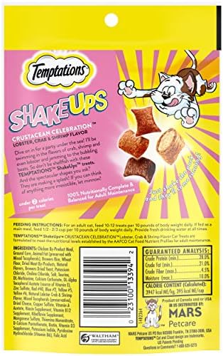 Temptations ShakeUps Crunchy and Soft Cat Treats, Crustacean Celebration Flavor, (12) 2.47 oz. Pouches