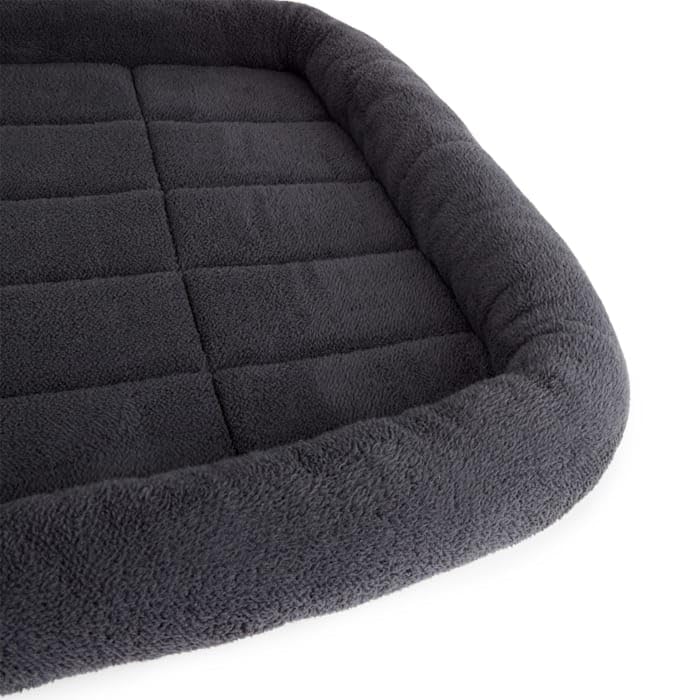 EveryYay by Petco Plush Dog Crate Mat 40" L X 26" W X 2" H Charcoal Grey