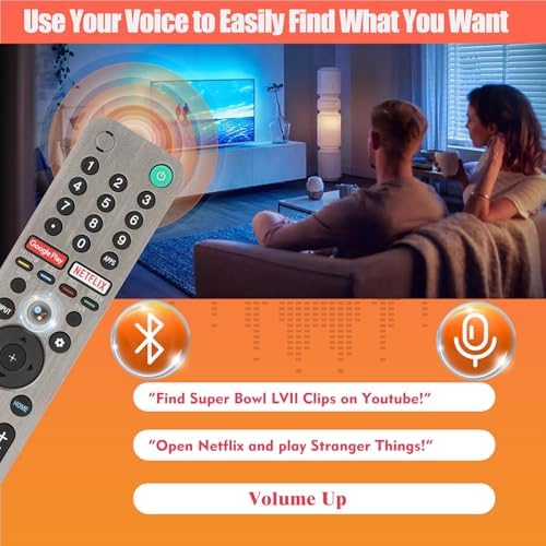 RMF-TX600U Voice Remote for Sony TV Remote Replacement, for Sony Remote/Sony Bravia TV Voice Remote, RMF-TX600U Voice Remote Control for Sony Smart TV XBR/KD/XR Series X75CH X750H A9S