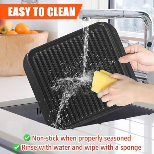 KEESHA Toaster Oven Tray for Cuisinart Air Fryer Tray Replacement, Premium Cast Iron Air Fryer Pans for Cuisinart TOA-060 and TOA-065