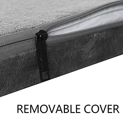EMPSIGN Stylish Dog Bed Mat Dog Crate Pad Mattress Reversible (Cool & Warm), Water Proof Linings, Removable Machine Washable Cover, Firm Support Small to XX Large Dogs, Grey,XL(41''''*28''''*3'''')