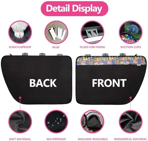 2PCS Car Door Protector for Dogs Pet Car Door Cover-Waterproof Scratchproof Nonslip Durable Car Door Protector, Machine Washable Pet Vehicle Door Guard (2 Packs Universal Fit)