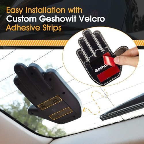 Car Accessories for Men - Car Finger Light with 6 Gestures Remote - Show Your Feelings to Drivers - Ideal Gift Hand Gesture Lights, Truck Accessories, Hand Sign Car LED Signs for Men and Women