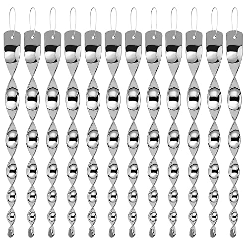 Woodpecker Bird Scare Devices,Reflective Scare Rods Control Device to Keep Birds Away from Patio Pool(Christmas Reflective Strip Hanging Home as Decoration) (12pcs)