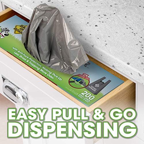 Dog Poop Bags - Extra Thick Waste Pickup Bags with Easy Tie Handles - Easy Dispensing Drawer Pack - 200 Count