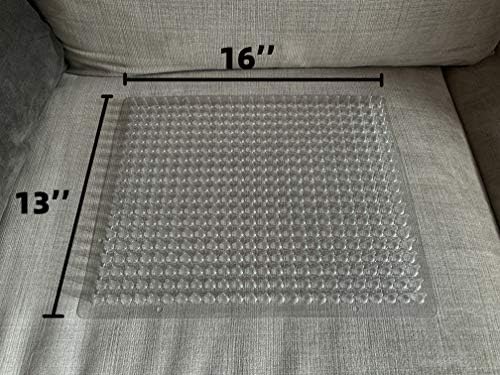 12 Pack Cat Repellent Outdoor/Indoor Scat Mat for Cats&Dogs, Keep Away Pest Plastic Mats with Spikes,16 x 13 Inches