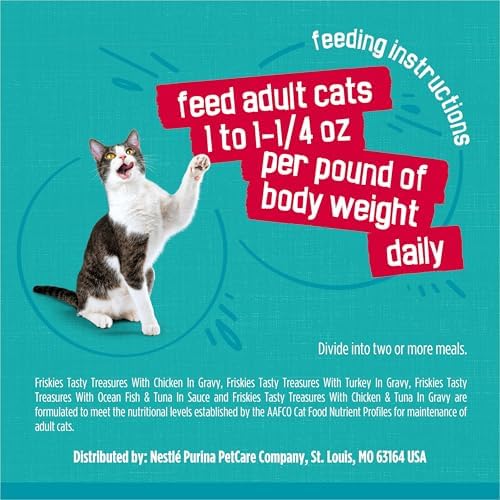 Purina Friskies Wet Cat Food Variety Pack, Tasty Treasures Prime Filets (With Chicken and Tuna, With Chicken, and With Ocean Fish and Tuna, and With Turkey) - (Pack of 24) 5.5 oz. Cans