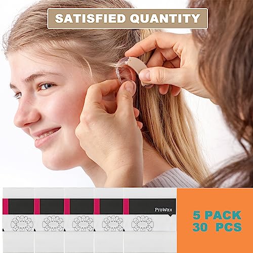 (30-Pcs) Oticon Prowax Wax Guard Filter Hearing Aid Supplies for Oticon Hearing Aid, Oticon Prowax Replacement Cleaning Kit Accessory