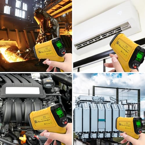 Surpeer Infrared Thermometer Laser Temperature Gun -58ยฐF to 1796ยฐF, 30:1 Non Contact Digital IR Temp Gun for Cooking, BBQ, Pizza Oven, Engine, Kilns, Forges, Industry, and Griddle.