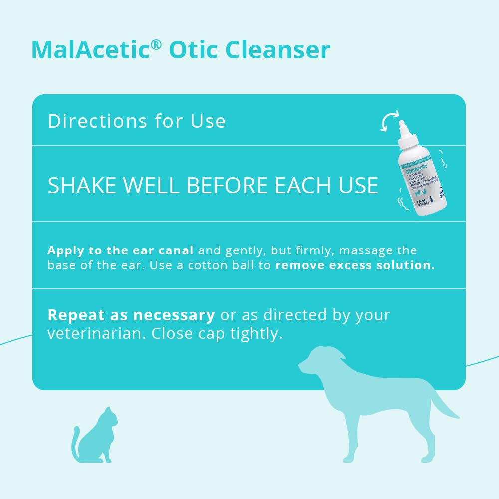 MalAcetic Otic Cleanser for Dogs and Cats, 4 oz