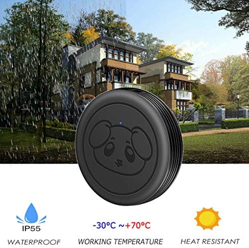 EverNary Dog Door Bell, Wireless Doggie Doorbells for Potty Training, Door Bell for Dogs to Go Outside, Dog Bells to with 1 Receiver and 2 Waterproof Transmitters (Black)