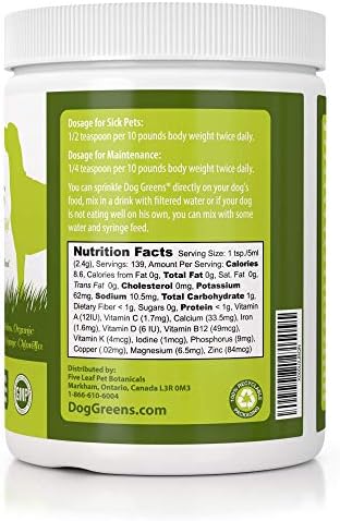 Organic Dog Multivitamin Supplement (12 oz) | Dog Greens Powder - Human Grade Superfoods, adds Essential Vitamins & Minerals to Balance a Homemade Diet, Kibble, Vegan or Raw Food (2 Pack)