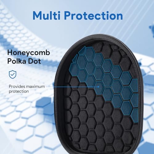 Yinke Smart Case for AirPods Max Headphones Supports Sleep Mode, with AirPods Max Silicone Earpad Cover/Ear Cups Cover and Headband Cover Anti-Scratch Accessories, Hard Organizer Portable Carry Travel
