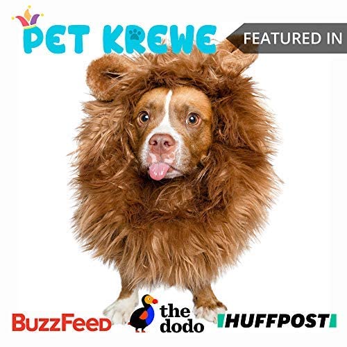 Pet Krewe Lion Mane for Dog -Fits Neck Size 13" - 32"-Lion Mane Dog Costume by Pet Krewe