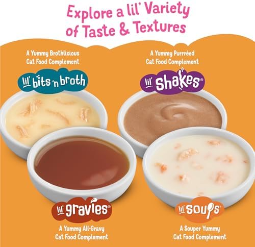 Purina Friskies Grain Free Lickable Cat Food Toppers Lil’ Soups With Sockeye Salmon in Chicken Broth - (Pack of 8) 1.2 oz. Cups