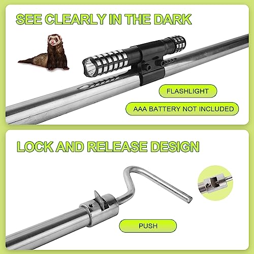 Dog Catcher Pole, Animal Catch Pole, Animal Control Tool Kit for Dogs, Pig, Fox, Hog and Other Wildlife 45 inchs
