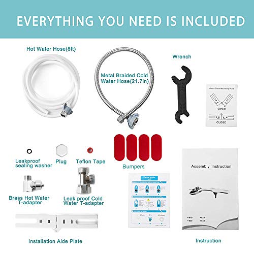 RENOOK Fresh Water Bidet Attachment for Toilet - Self Cleaning Dual Nozzle Sprays Hot & Cold Water β Non Electric Bidet Toilet Seat Attachment - Toilet Washer Bidet Seat for Female & Male Hygiene.