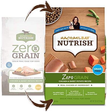 Rachael Ray Nutrish Zero Grain Dry Dog Food, Chicken & Sweet Potato Recipe, 26 Pounds