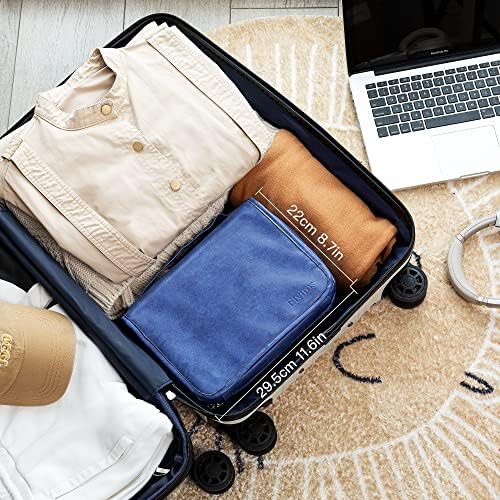 Elviros Toiletry Bag Hanging Travel Organizer for Men and Women, 3 in 1 Multifunctional Large Makeup Cosmetic Case for Toiletries Accessories, Water-resistant PU Leather Bathroom Dopp Kit Shaving Bag