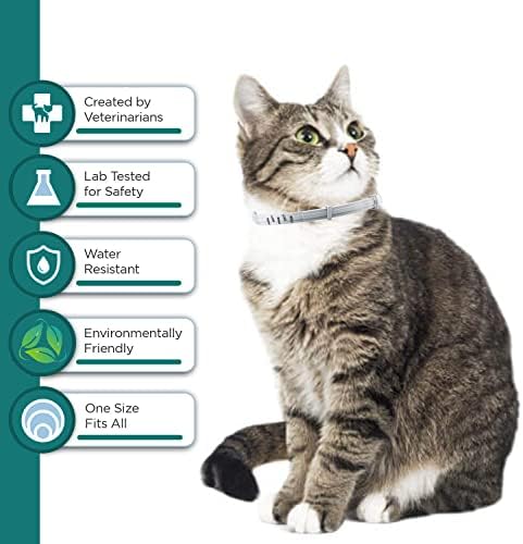 Flea and Tick Collar for Cats. Offers 4 * 6 Months of Protection. Made from Quality Essential Oils. Waterproof and Natural. Protects Kittens. Free Flea Comb and Tick Tweezers. (4 Pack - 13.8 inches)
