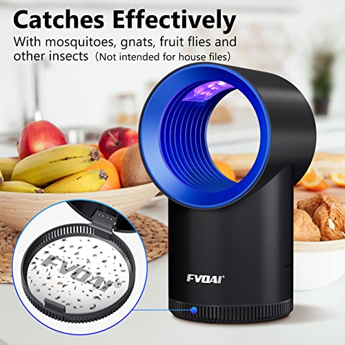 FVOAI Fruit Fly Trap Indoor, Fruit Fly Traps for Indoors H3 Mosquito Zapper Indoor Insect Trap with Suction, Time Setting, Bug Light & 10 Pcs Sticky Glue Boards (Blue)