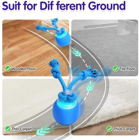 Interactive Dog Toys Electric Dog Ball Touch Wake-up with Dogs Chirping Rechargeable Toys Indoor & Outdoor Fun