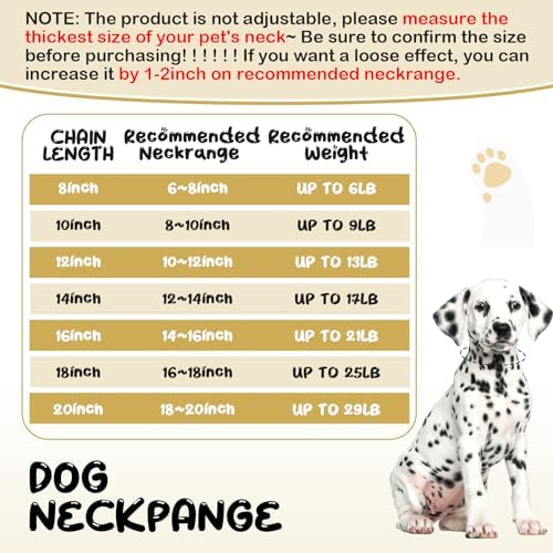 LEIFIDE Dog Chain Collar Diamond Link Dog Collar 12 mm Wide Dog Necklace Metal Cat Chain Pet Crystal Collar Jewelry Accessories for Small Medium Large Dogs Cats (Gold, AB Color, 12 Inch)