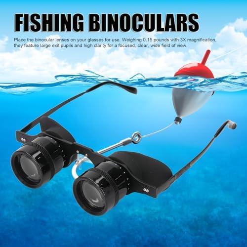 Fishing Binoculars, 3X Hands Binocular Glasses for Fishing, Bird Watching, Sports, Concerts, Opera Glasses with Accessories