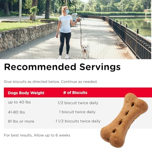 Nutri-Vet Hip & Joint Biscuits for Dogs - Tasty Dog Glucosamine Treat & Dog Joint Supplement - Large Sized Biscuit with 300mg Glucosamine - 6 lb