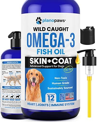 Omega 3 Fish Oil for Dogs - Better Than Salmon Oil - Dog Fish Oil Supplement to Reduce Shedding & Itching - Supports Joints, Brain, and Heart Health - Skin and Coat Supplement - Liquid Fish Oil
