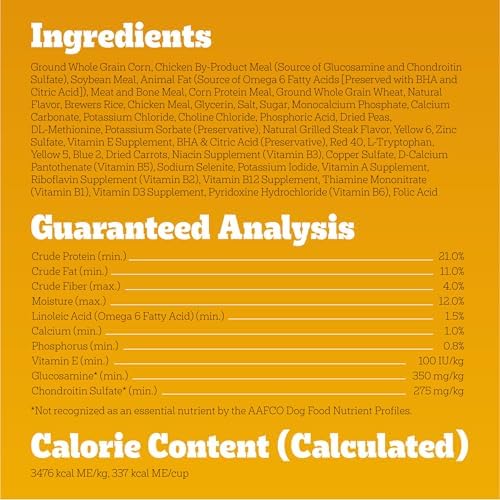 Pedigree with Tender Bites for Small Dogs Adult Dry Dog Food, Chicken and Steak Flavor, 14 lb. Bag