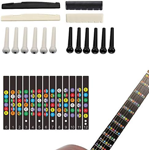 72PCS Guitar Tool Kit,Professional Guitar Repairing Maintenance Tool Kit with Guitar Strings Picks Bridge Pins Gauge Guitar Accessories Gift for Acoustic Guitar Electric guitar Ukulele Bass Banjo