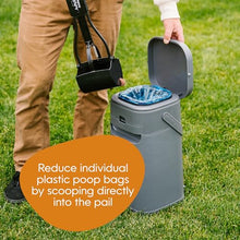 Load image into Gallery viewer, Pet Genie Pail | Dog Waste Disposal System for Outdoor and Indoor Odor Control | Dog Poop Trash can | Includes 1 Square Refill Bag That Lasts up to 2 Months