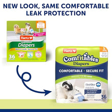Load image into Gallery viewer, Hartz Disposable Dog Diapers, Size S 36 count, Comfortable & Secure Fit, Easy to Put On