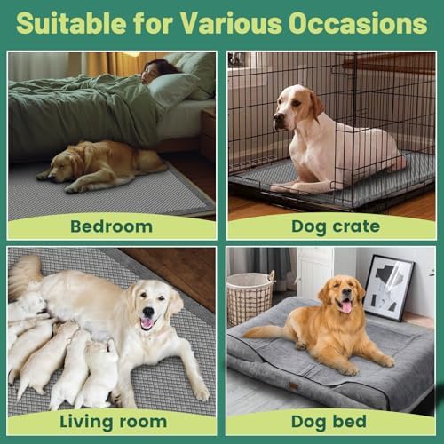 Gimars XXXL 31"x47" 40 Counts Odor-Control Charcoal Pee Pads for Dogs, Super-Absorbent and Leak-Proof Pet Training Pee Pads, Disposable Charcoal Puppy Pads Suitable for Dogs, Cats and Rabbits