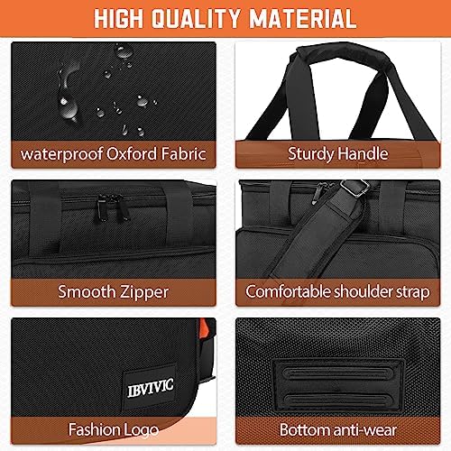 Gig Band Cable File Bag With Adjustable Dividers Dj Cable Gig Bag for Cables, Cords,DJ Gear,Musicians Accessories 20"×12"×12"