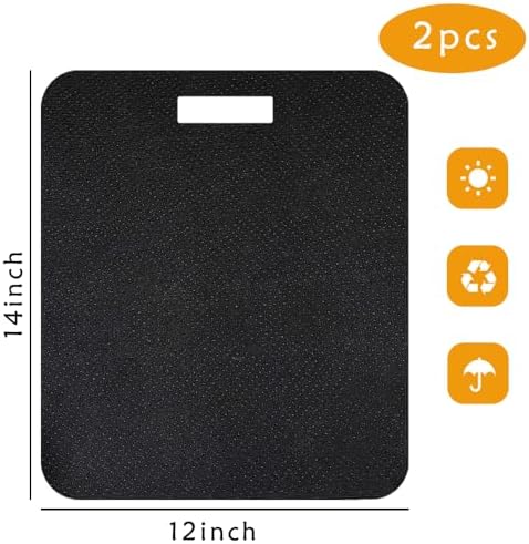 Air Fryer Mat (2-Pack) with 100 Liners,12x14 Inch Heat-Resistant Non-Slip Pads,Compatible with Cosori and Ninja, Most Air Fryers,Silicon & Felt,Reusable Kitchen Accessories