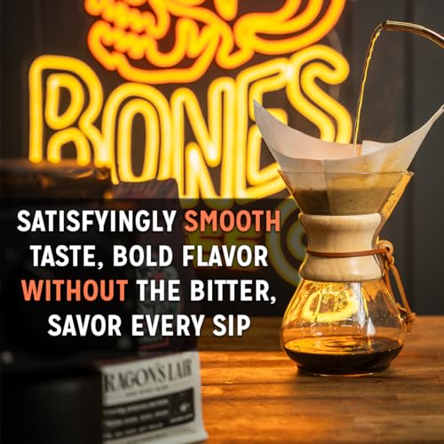 Bones Coffee Company What the Fluff?! Flavored Coffee Beans, Whole Bean Coffee Medium Roast Low Acid, Berry Cotton Candy Flavor (12 oz)