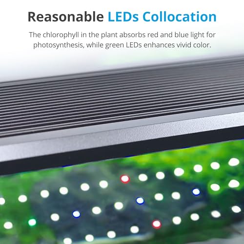 NICREW ClassicLED Plus LED Aquarium Light with Timer, 21 Watts, for 30 to 36 Inch Fish Tank Light, Daylight and Moonlight Cycle, Brightness Adjustable
