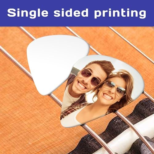 12-180 Pack Custom Guitar Picks Personalized Guitar Picks Add Your Photo Text Logo Customized Guitar Bass Ukulele Accessories Gifts for Men Women (5 Set(60 PCS)One sided printing)