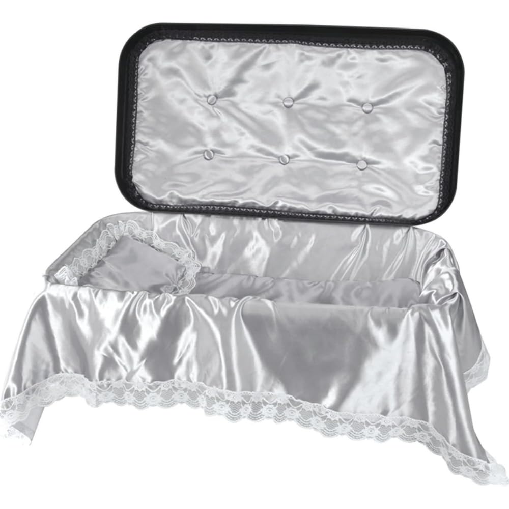 Pet Memory Shop Elegance Series Pet Casket, Safe, Durable & Elegant Memorial Burial Box for Dogs, Cats and Pets, Thoughtful Pet Loss Gift, Ideal for Honoring Your Pet’s Memory (Small – Black/Silver)