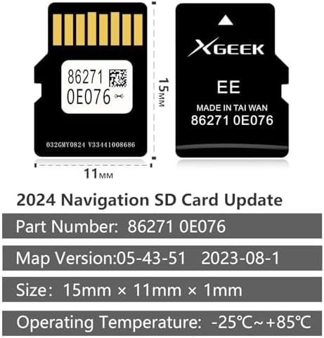 2024 Navigation SD Card Map Update Accessories 86271 0E076 Compatible with Toyota Tacoma HighlanderRAV4 Tundra 4Runner Sienna Prius Venza Mirai CorollaUSA/Canada