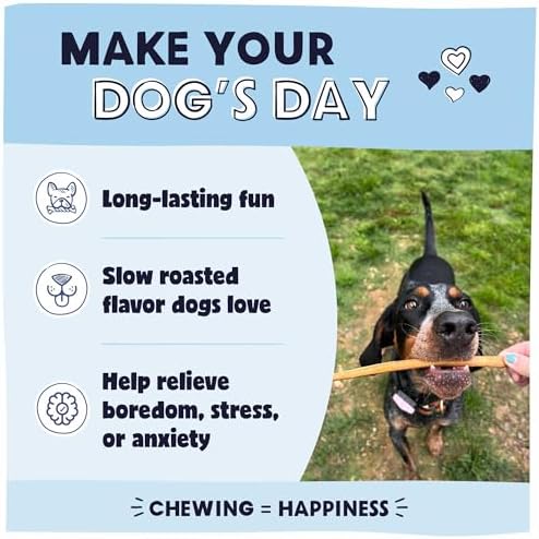 Pawstruck Natural 8–12" Bully Sticks for Dogs – Long-Lasting, Rawhide-Free, Low-Odor, Grain-Free Dental Chew Treat – Single Ingredient, 100% Real Beef – 1 lb Bag – Packaging May Vary