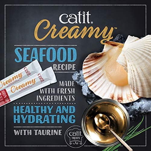 Catit Creamy Lickable Cat Treat, Healthy Cat Treat, Assortment, 15 Count