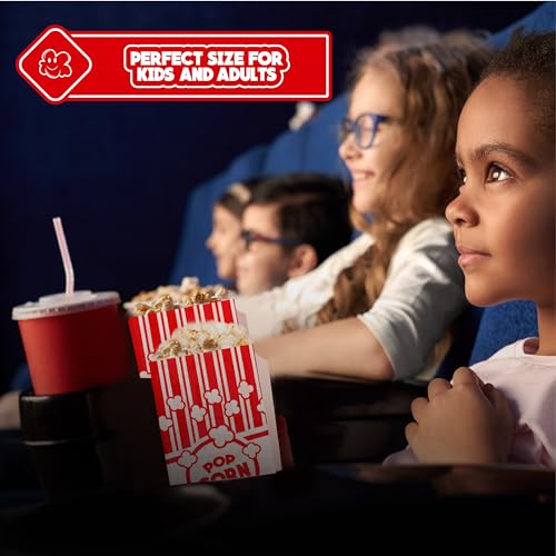 Poppy's Paper Popcorn Bags - 1000 2 oz Concession-Grade Bags, Popcorn Machine Accessories for Popcorn Bars, Movie Nights, Concessions